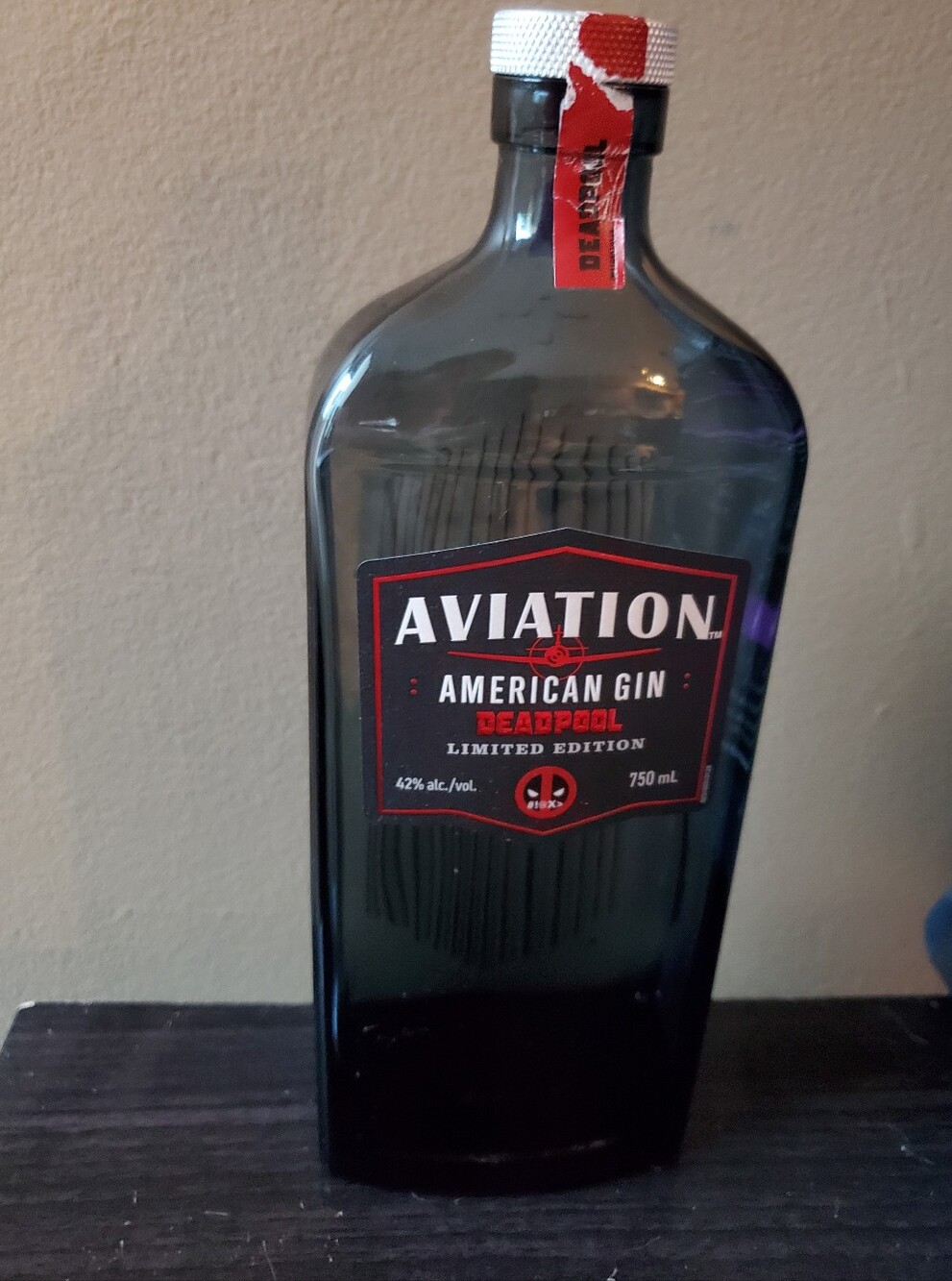 Deadpool Aviation Gin, Empty Bottle